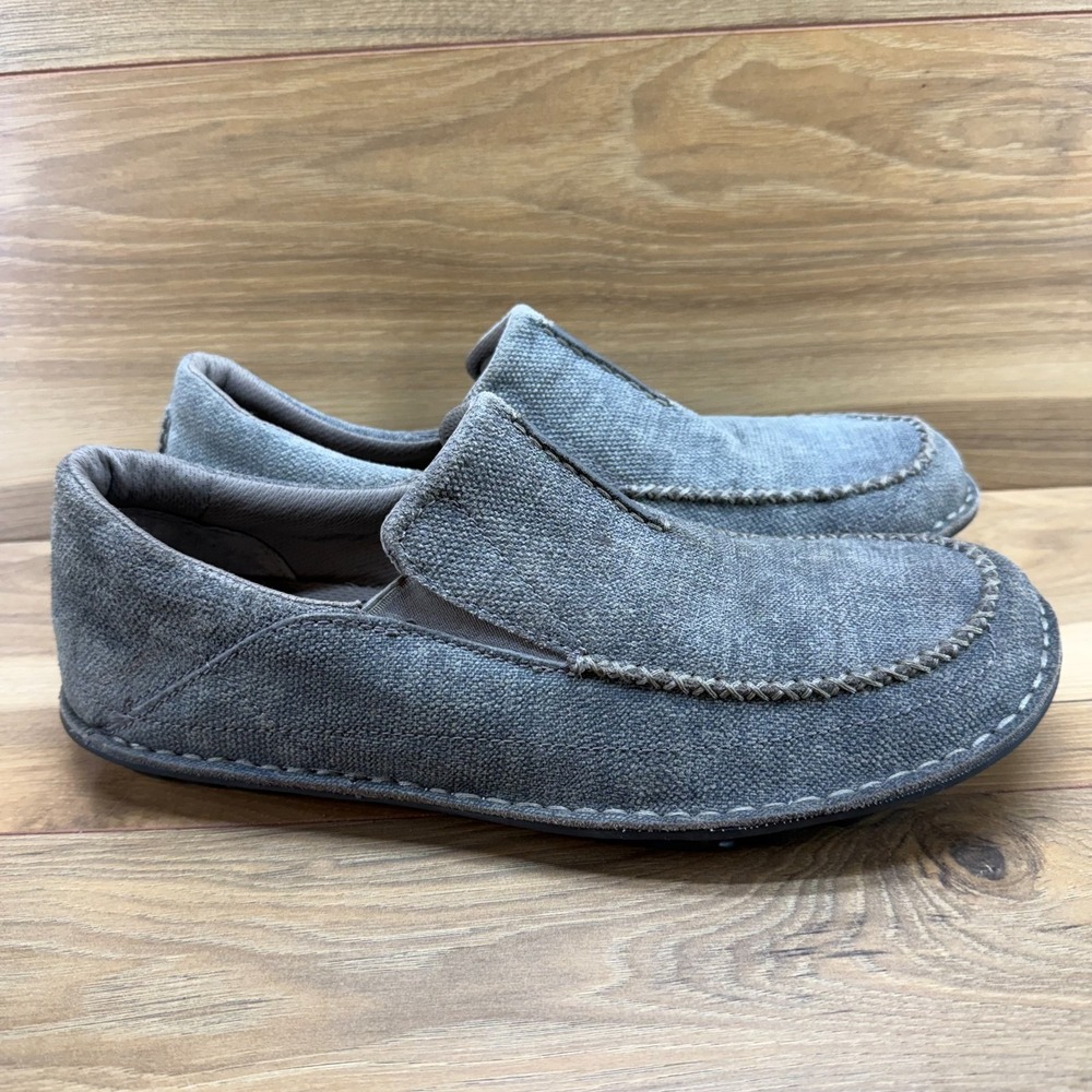 Patagonia Bristlecone Bungee Cord Slip On Shoes Mens 13 Gray Canvas Moc Toe
